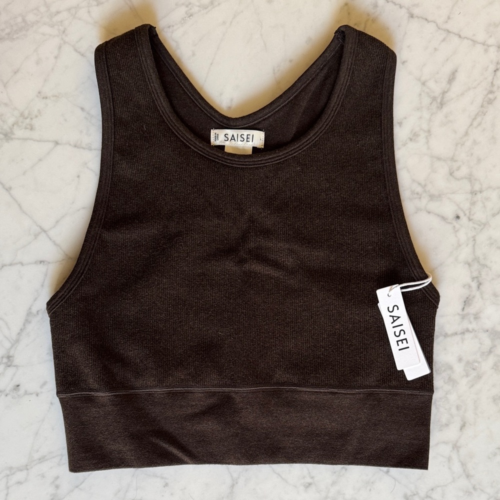 Saisei Chocolate Brown Women's Crop Top